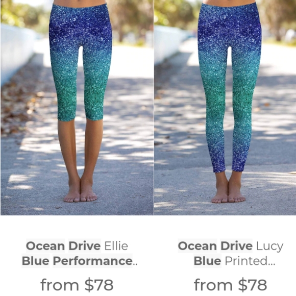Ocean Drive Ellie 💙 Blue Pineapple Leggings 🎁 😊 NWT - Picture 1 of 7